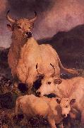 Sir Edwin Landseer Wild Cattle at Chillingham oil painting artist